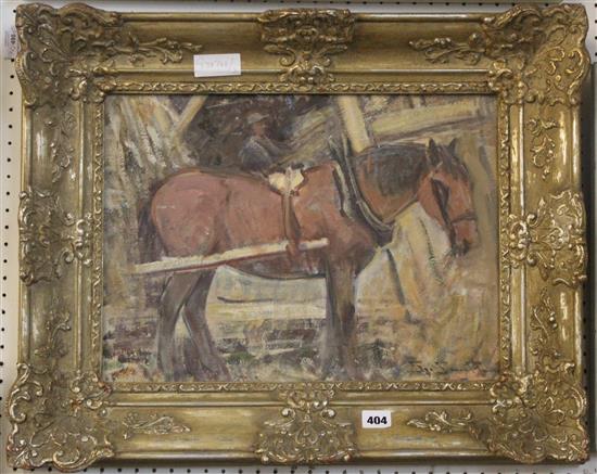 George Smith oil on board - Horse study